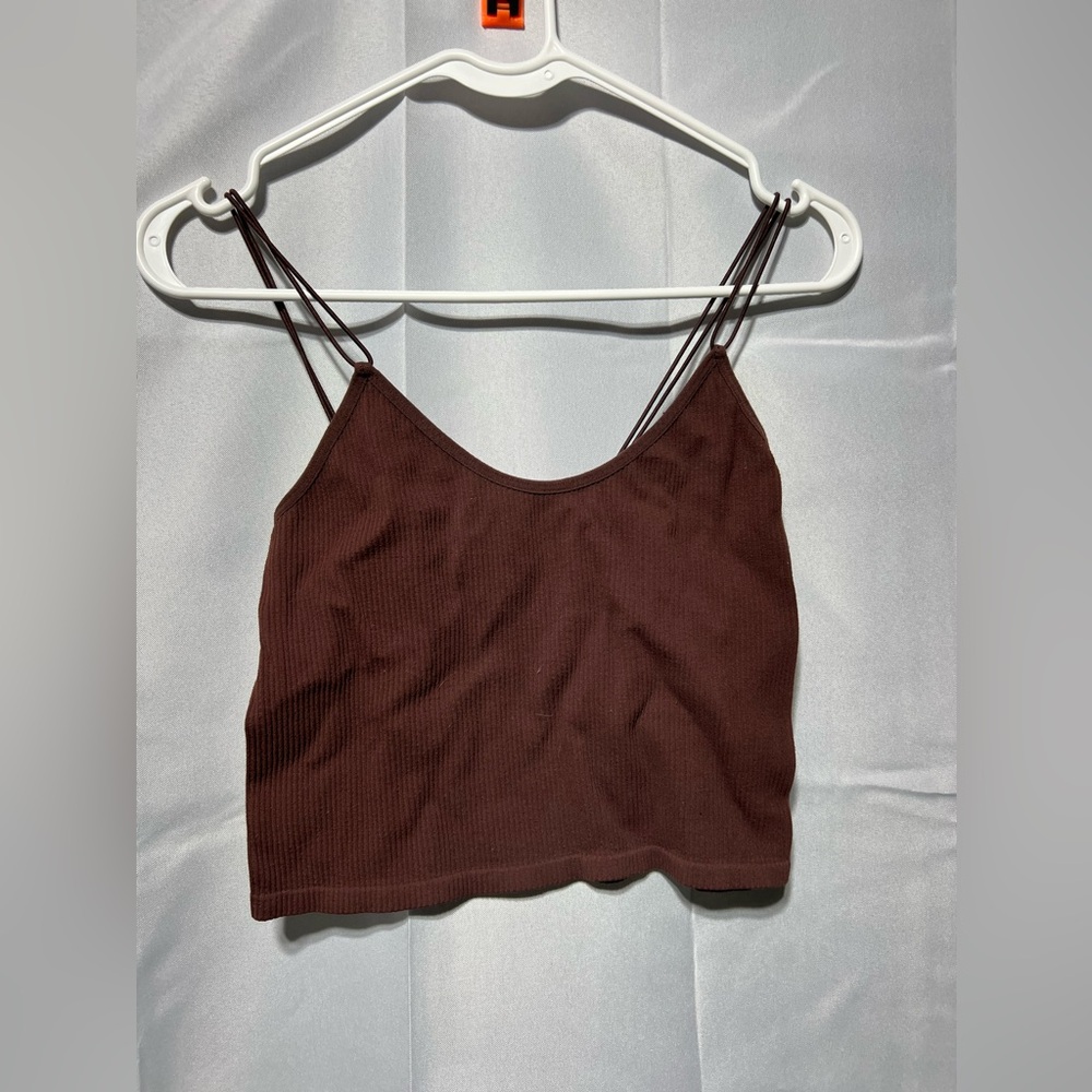 Zara Brown Double Strap Tank Top